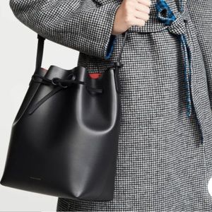 Mansur Gavriel Bucket Bag - Black/Flamma